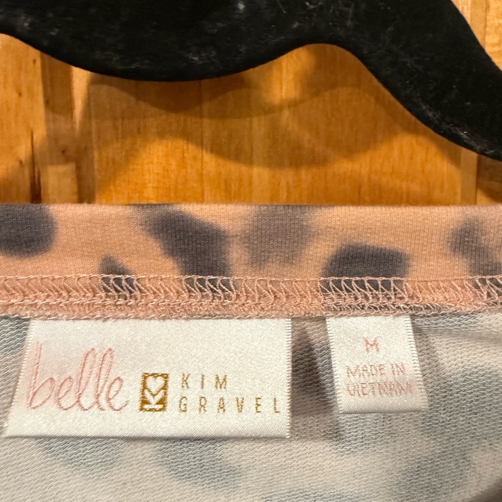 Belle by Kim Gravel Animal Print Top - Orange and Gray - Picture 2 of 7